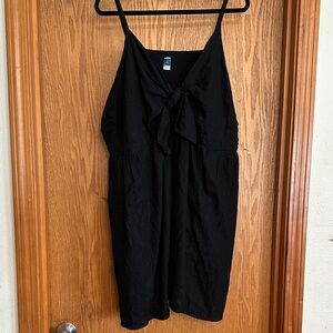 Old Navy Black Dress with Front Tie